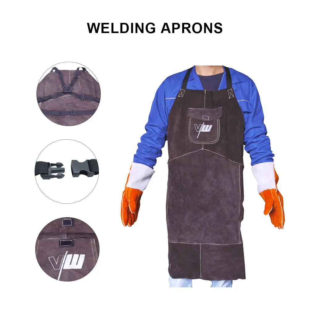 Designer Cowhide Welding Welders Aprons Work Safety Workwear Glaziers Safety Clothing