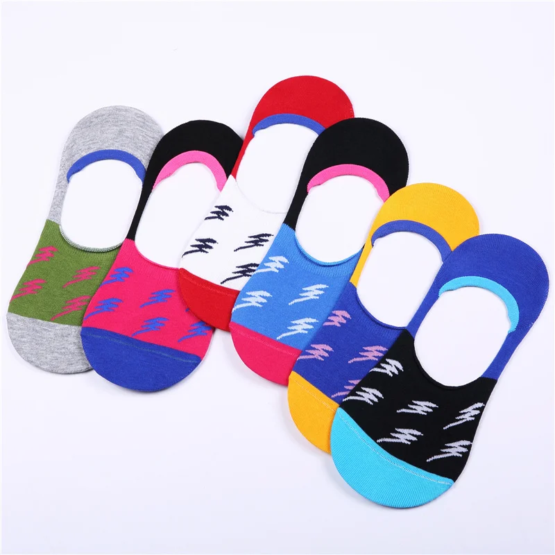 

6 Pairs/Lot New Men Invisible Socks Men Sock Slippers Silicone Soft Breathable Sweat absorpt Anti-skid Colored Summer Socks