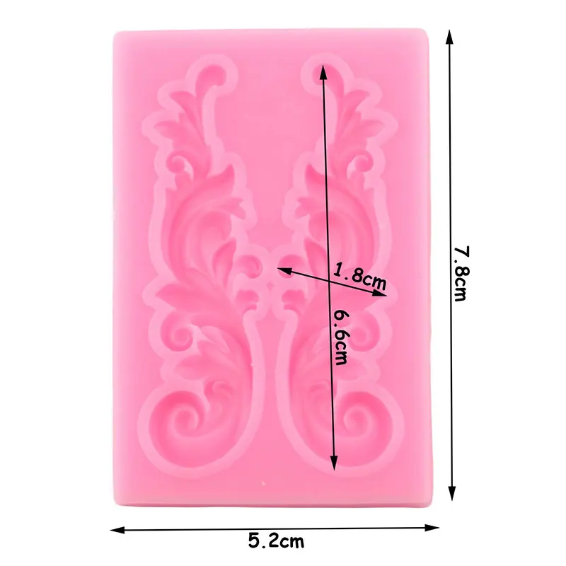 Sugarcraft Baroque Relief Silicone Mold Cake Border Fondant Molds Cake Decorating Tools Candy Clay Chocolate Gumpaste Moulds