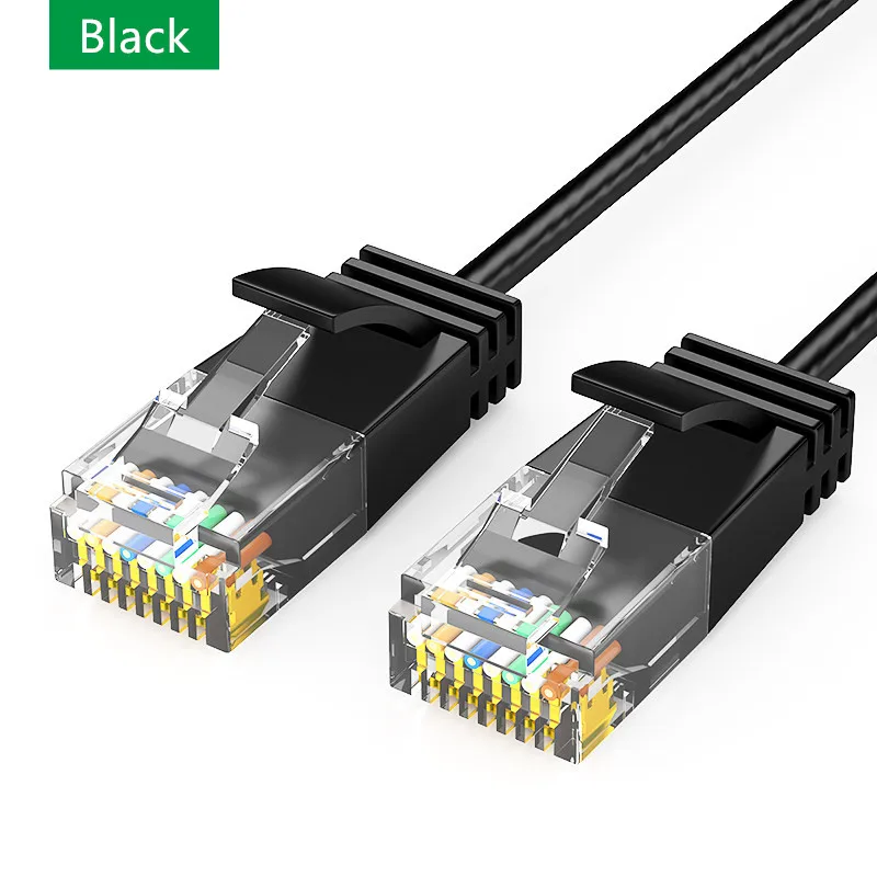 RJ45 kabel internetowy Cat6 kabel Ethernet RJ45 UTP przewód sieciowy Cat6a Lan krótki kabel 0.5m 1m 2m 3m 5m czarny biały niebieski