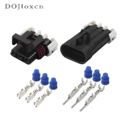 2/5/10/20/Sets 3 Pin Black Auto Connector Metri-Pack 150 Temperature Sensor Male Female Waterproof Plug 12129615 12110293