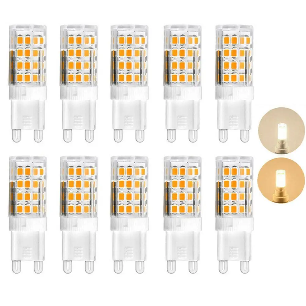 

10pcs Mini G9 LED Corn Bulb Capsule Lights 6W Replace 45W Halogen Lamp AC 220V 240V Crystal Ceramics 2835 SMD White Lamps