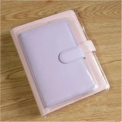 Cubierta de PVC transparente para chaqueta de libro de Macaron, cubierta de cuero para cuaderno, película protectora, A5/A6