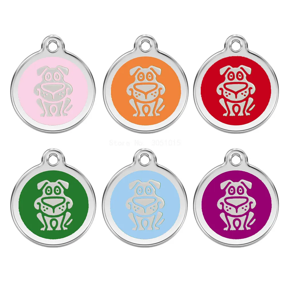 wholesale 100X Engraving Dog ID Tag Pet Tags Collar Accessories Decoration Customized Dogs Tags Name phone Bone Paw Shape