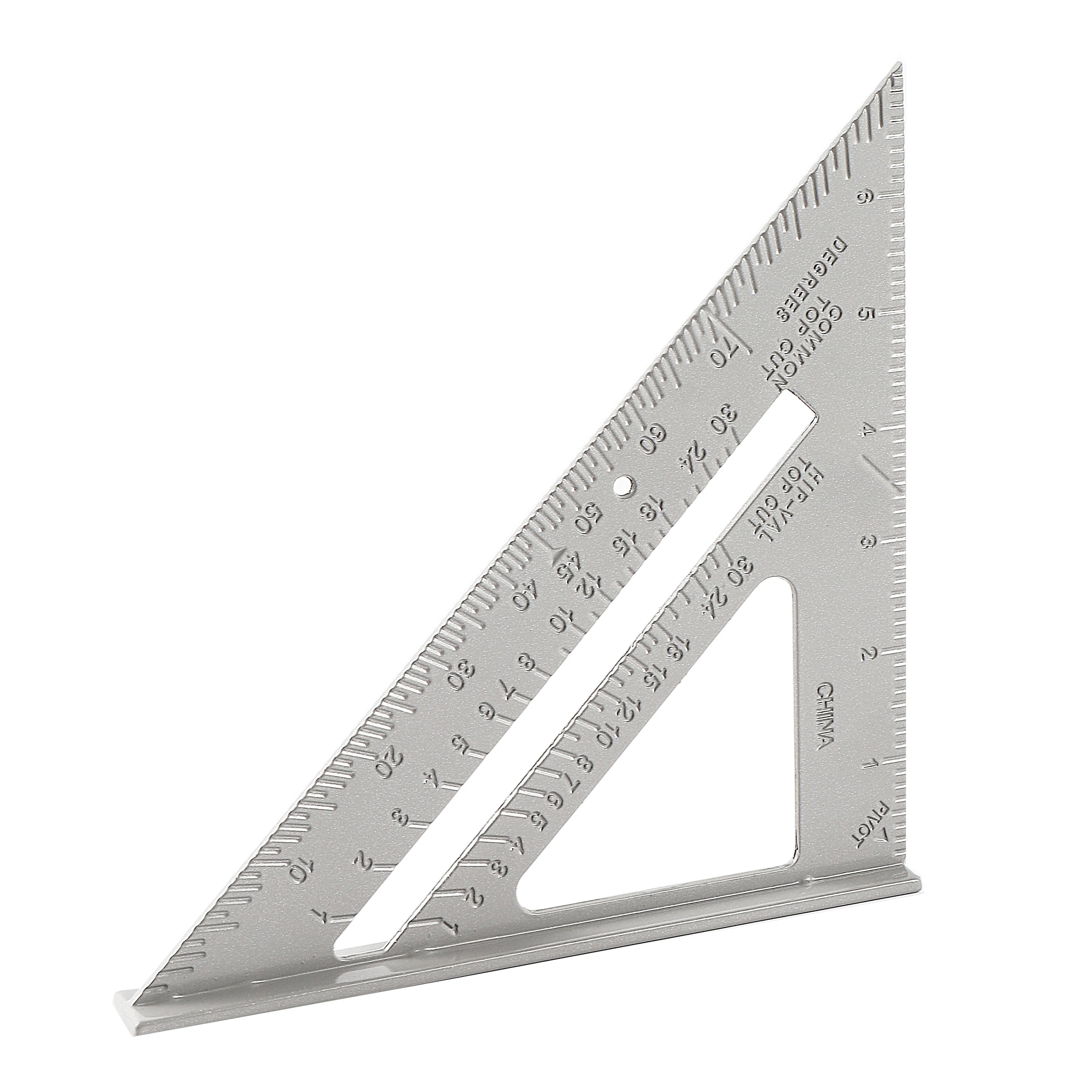 Triangle Rule 90° Thickening Angle Rule Aluminum Alloy Carpenter Measurement Square Ruler For Building Framing Tools Gauges 1 Pc