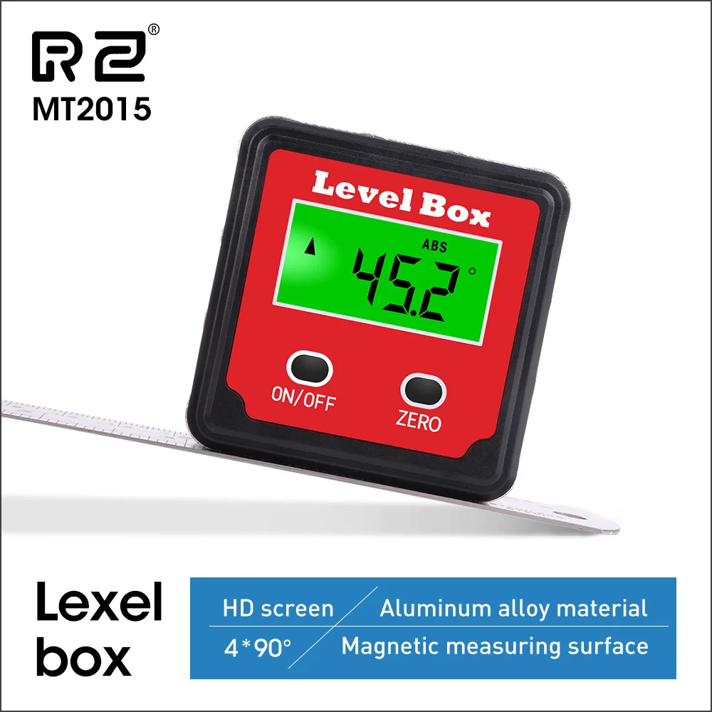 RZ Protractor Digital Electronic Bevel Box Angle finder With Backlight Angle Measurement Angle Gauge Inclinometer
