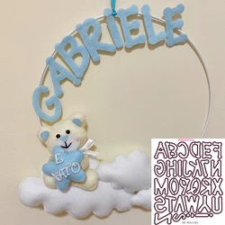 Grande Set di alfabeto grande lettera fustellata taglio di metallo muore Stencil Scrapbooking goffratura nuovi francobolli e matrici artigianali di natale