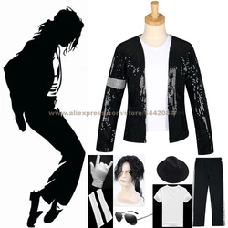MJ Michael Jackson Jacket Coat Billie Jean Style Jacket & Glove Modern Dance Costumes Cosplay Costume Clothing Party Collection