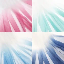 1.6*1 미터 그라디언트 바이 컬러 인쇄 Tulle 패브릭 Organza 웨딩 파티 장식 공주 드레스 투투 스커트 아프리카 직물