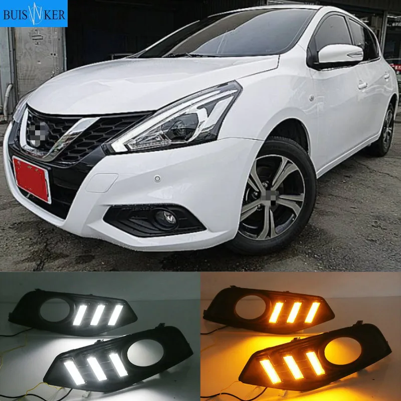 

1 Pair LED Daytime Running Light Lamp DRL Fog Lamp For Nissan Tiida 2016-2019 of 12V Car Auto