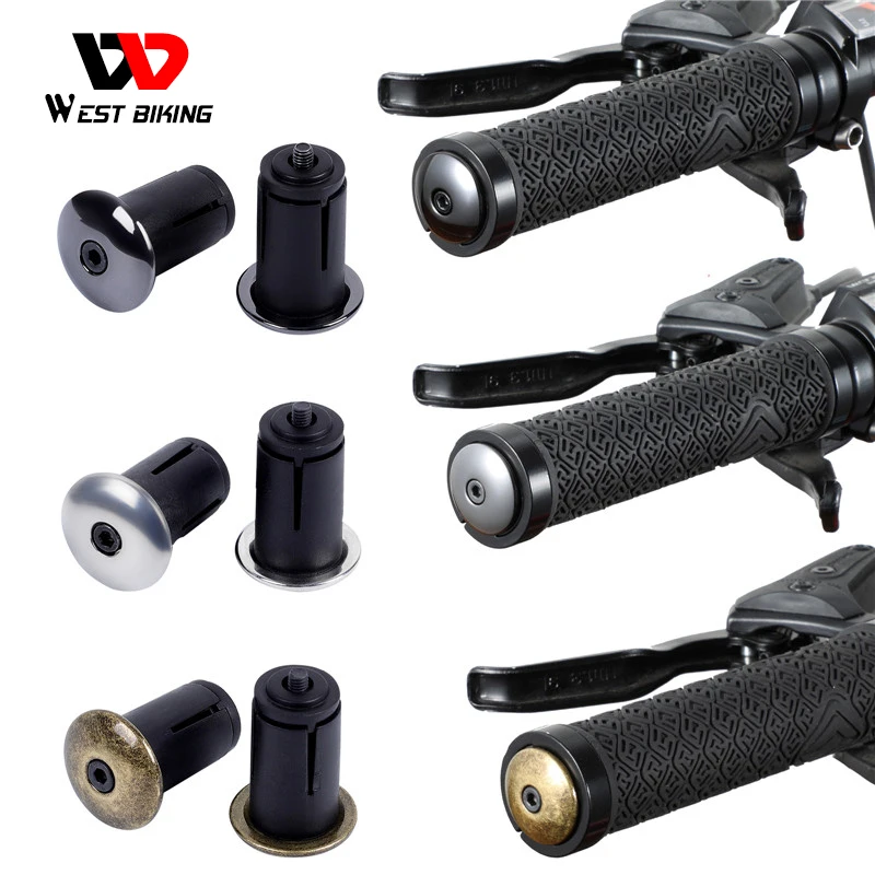 WEST BIKING Handlebar Caps MTB Road Bicycle Handlebar End Plugs Ultralight Handle Grip Bar End Stoppers Bike Accessories 1 Pair