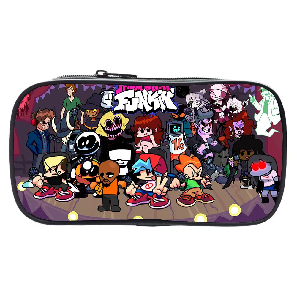 Friday Night Funkin Pencil Case Pencil Bags Cartoon Woman Cosmetic Bag Student Boys Girls Pencil Box Kids Pen Case Coin Purse