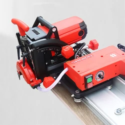 Large Slab Electric Tile Cutter 45 Degree Chamfer Portable Track Dust-free Granite Stone Miter Vertical Tile Cut Machine