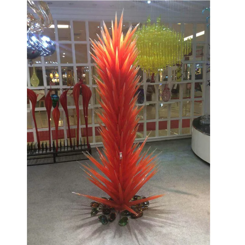 Hot Sale Murano Glass Floor Lamp Large Flower Design Glass Art Sculpture Standing Lamp