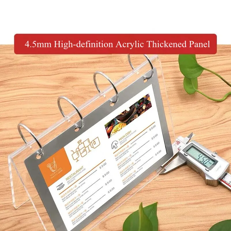 A6 Flip Table Acrylic Card Holders Sign Poster Display Stand Menu Paper Holder Picture Photo Frame