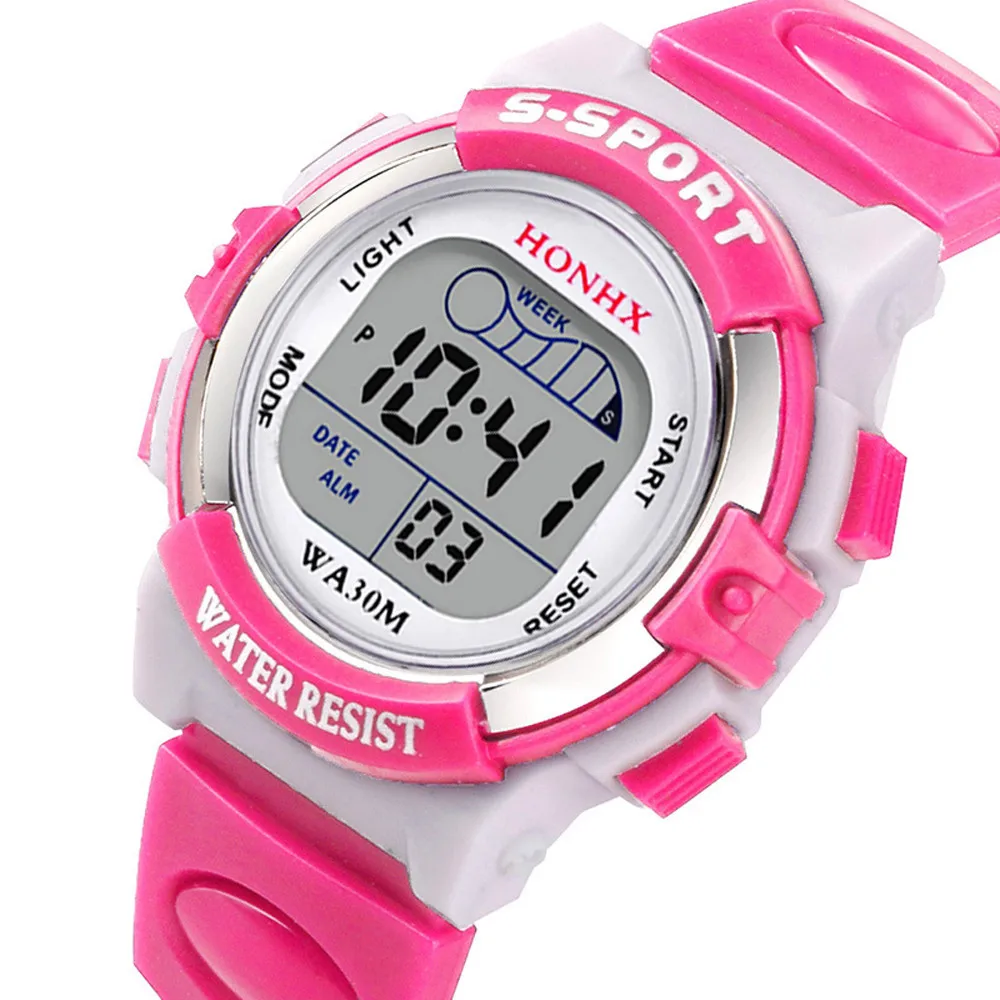 Waterdichte Kinderen Digitale Led Sporthorloge Elektronische Bluetooth Fitness Polshorloge Mannen Kinderen Alarm Datum Horloge Cadeau Hodinky