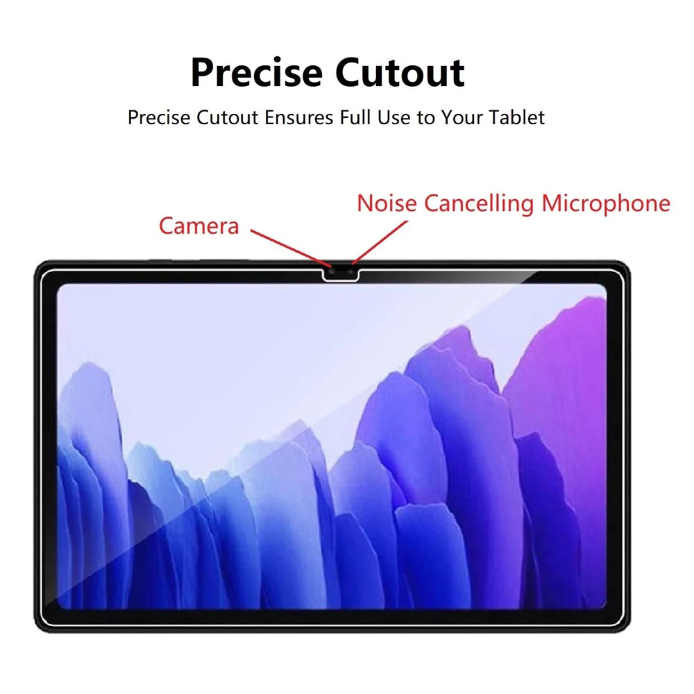 С уровнем твердости 9H Защитная пленка для экрана из закаленного стекла Защитная пленка для Samsung Galaxy Tab A7 10,4 дюймов 2020 SM-T500 T505 T507 и устойчивая к царапинам прозрачная защитная пленка для экрана