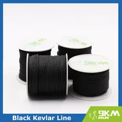 50Lbs-2000Lbs Linea Kevlar nera Linea di assistenza alla pesca intrecciata Corda tattica ad alta resistenza alla trazione Cavo per zaino in spalla rifrattario per aquiloni