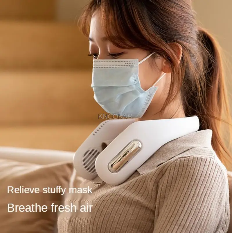 屋外スポーツファン,ポータブルネックツール,充電式,サイレント,USB,タイプ,新しい2021