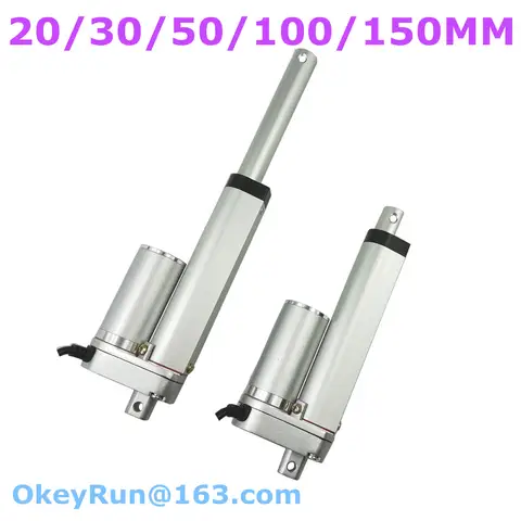 12V 24V 20/30/50/100/150MM customized stroke 100mm/s speed 1600N 160KG 352LBS new linear actuator actuador lineal good quality