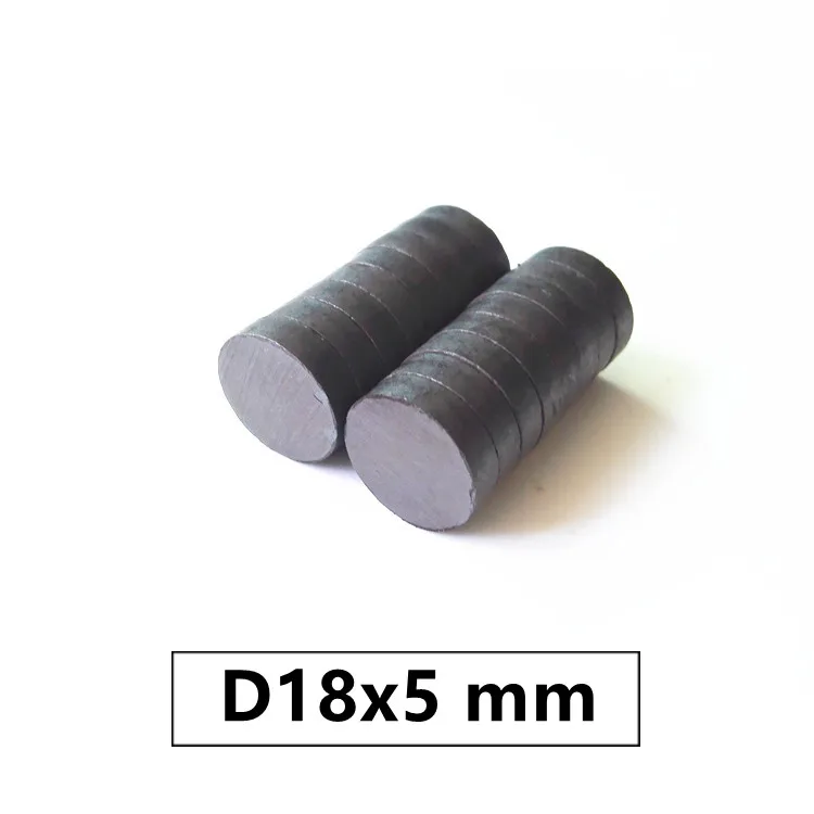 

50pcs/lot Y30 Disk Ferrite Magnet 18*5 mm Permanent magnet 18mm x 5mm Black Round Speaker 18x5 mm