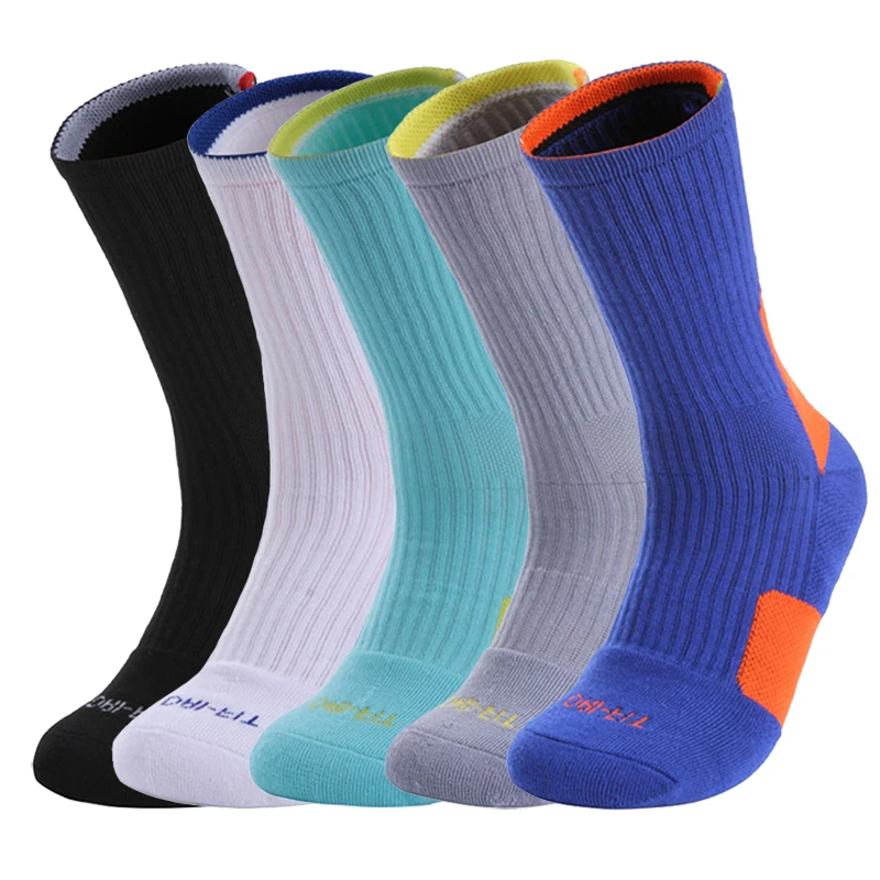 Chaussettes de Sport respirantes pour hommes et femmes, chaussettes pour équipe d'athlétisme, de marche, de course à pied, de Compression longue