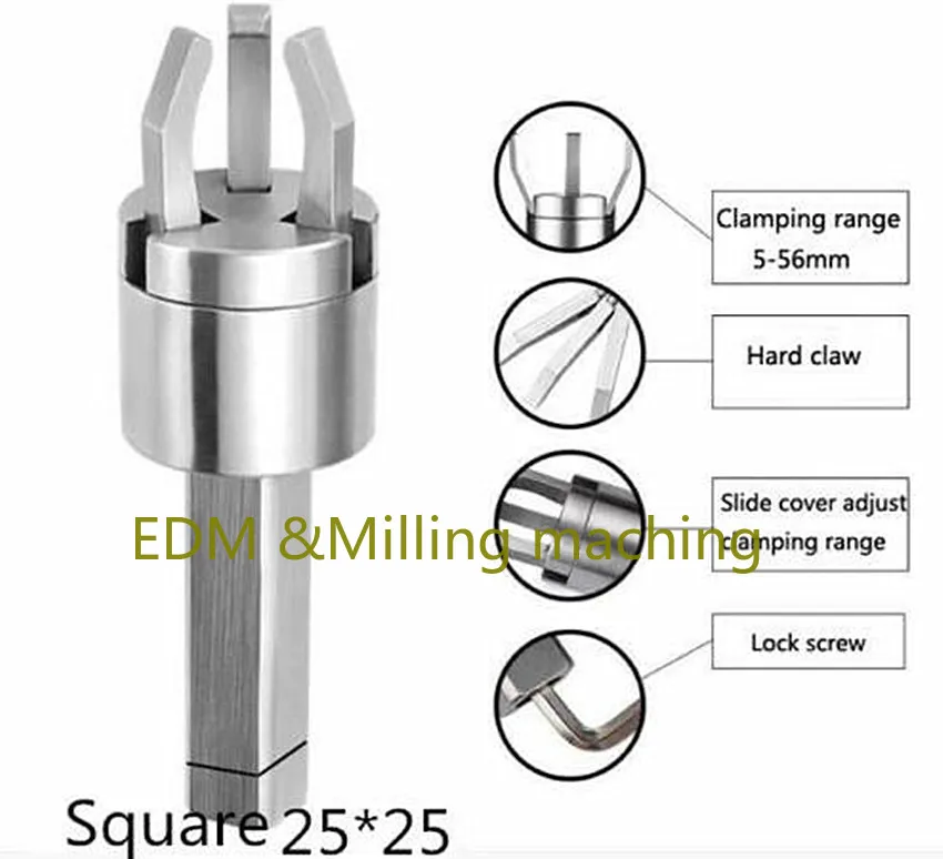 

CNC Lathe Bar Puller Automatic Lathe Feed Pulling Claw Square Handle 25*25mm For Lathe Mill Tool