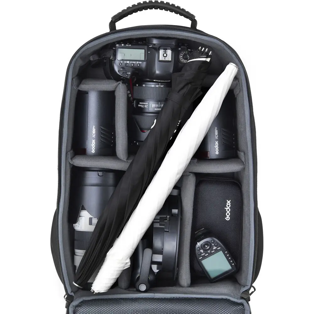 Godox AD100Pro AD100 Pro 3-Light Kit Pocket Flash With CB20 Backpack AK-R1 kit S2 34\