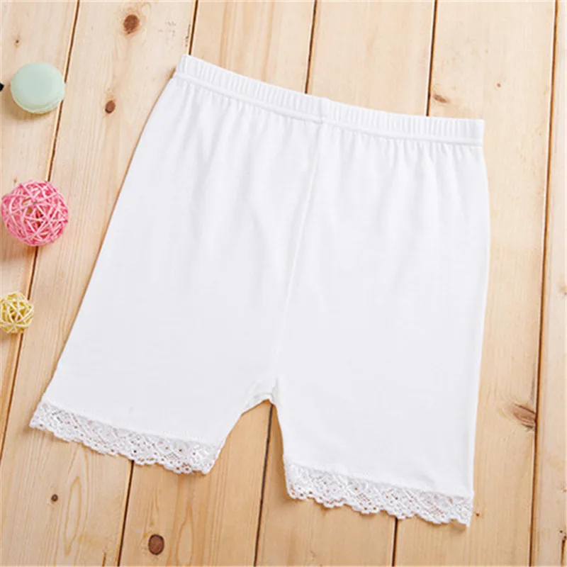 High Quality Girl Safety Shorts Pants Solid Underwear Soft Elastic Cotton Leggings Girls Lace Briefs Short Pants For Children