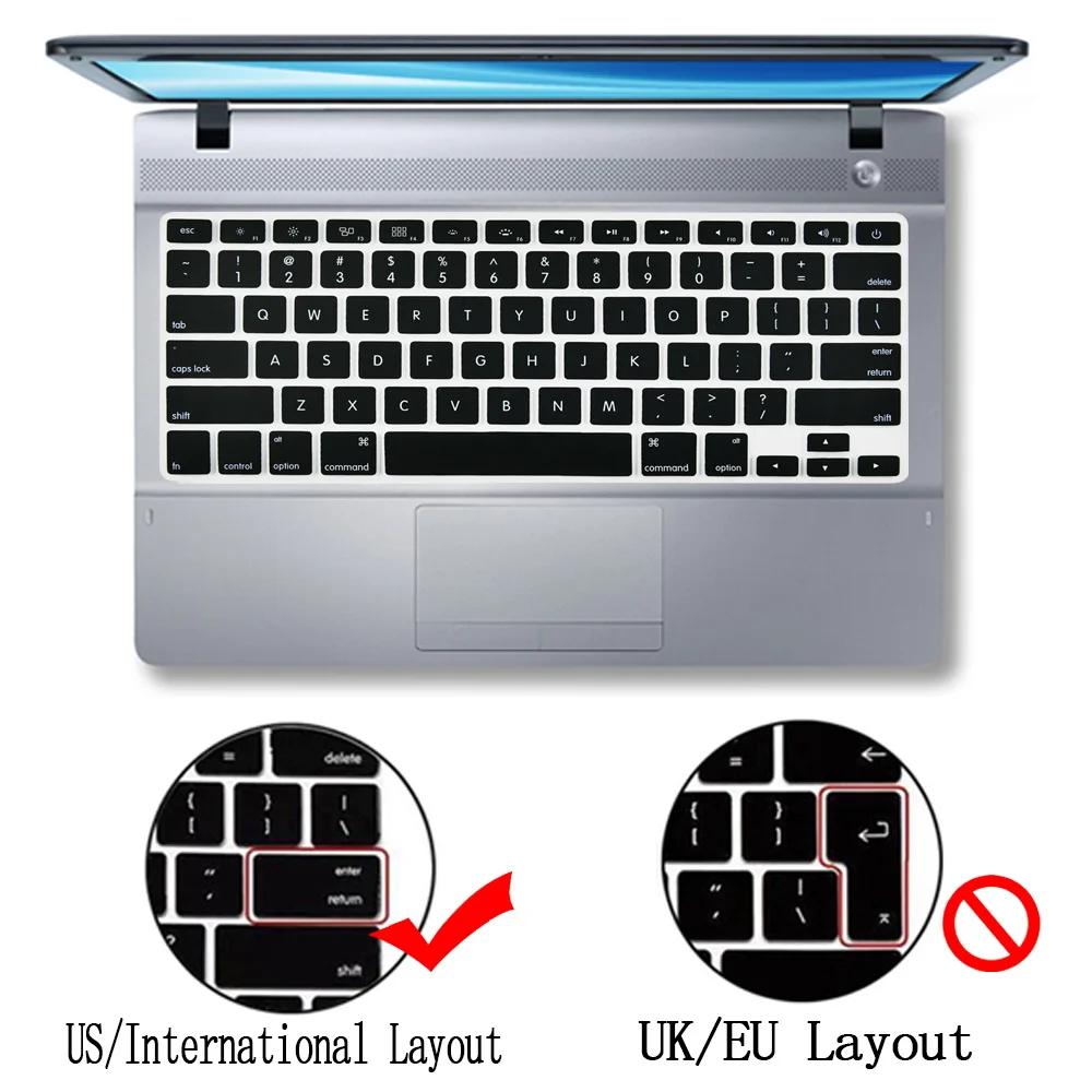 Couvercle de clavier d'ordinateur portable en silicone souple, pour Macbook Air 13 pouces A1369 A1466 A1342 / Pro 13 pouces A1278 A1425 A1502/ Pro 15 InchA1286 A1398