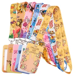 LT1077 Pooh Bear Cute Neck Strap Lanyards Keychain Badge Holder ID Card Pass Hang Rope Lariat Lanyard for Key Rings Accessories