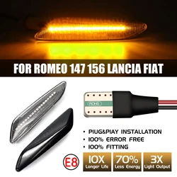 For Fiat Tipo Egea Alfa Romeo 156 147 Dynamic LED Side Marker Lights 12V Flowing Turn Signal Light Blinker