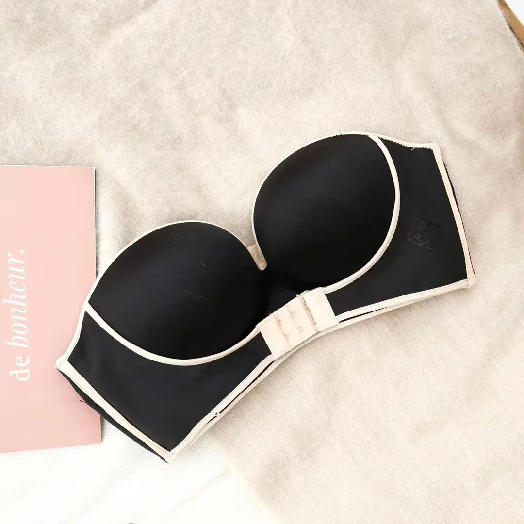 Women\'s Cotton Bra Sexy Solid Color Underwear Fashion Push Up Comfort Brassiere  Strapless Breathable Underwear Female Lingerie