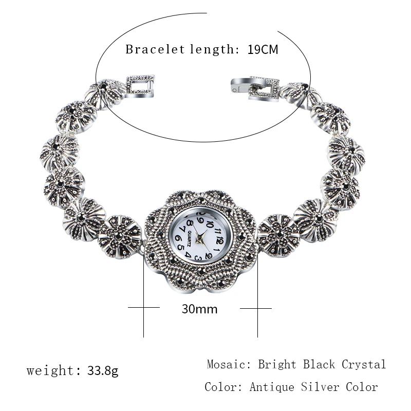 2022 Antique Silver Bracelet Women Watches Top Brand Luxury Casual Quartz Watch Women Clock Ladies WristWatch Relogio Feminino