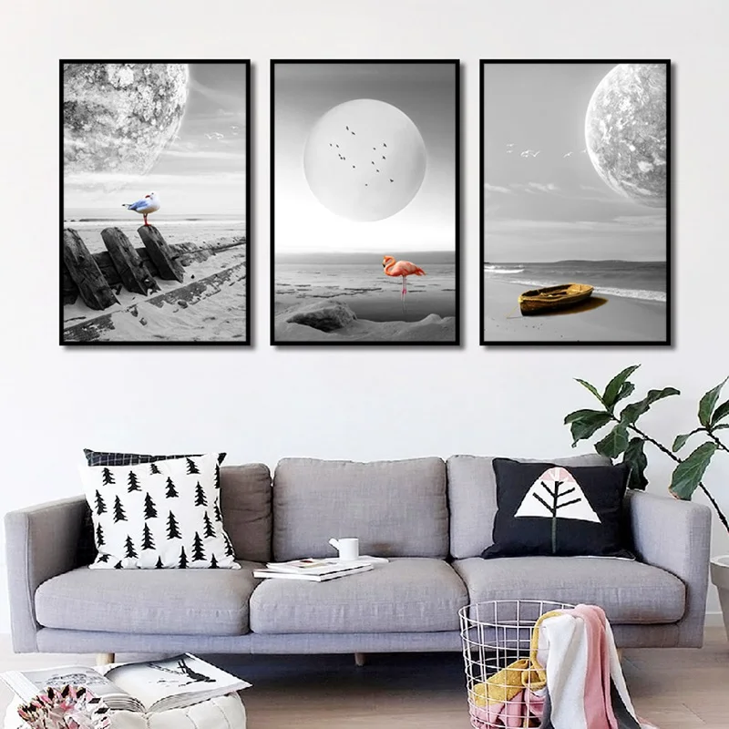 

Abstract Poster Bright Color In Gray world Picture Canvas Painting For Living Room Home Wall Art Aisle Painting Modern Decor