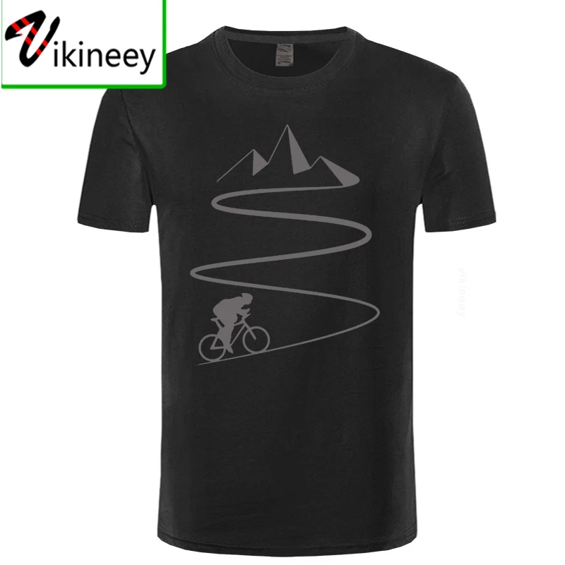 Mountain Bike Heartbeat Funny Biker T Shirt Oversized Custom Short Sleeve Mens Bicycle Cycling T-shirt Fashion Family Cotton