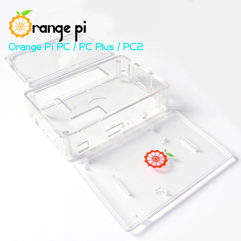 Funda transparente de ABS, tablero naranja Pi PC/PC Plus