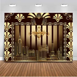 Roaring 20s Photography Backdrop The Great Gatsby Background Vintage Dance Birthday Wedding Party Decoration Photo Booth Banner