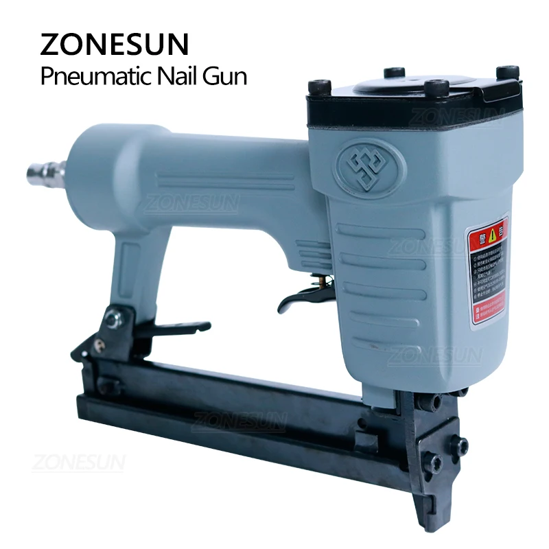 Пневматический микроштифт ZONESUN 425K, строительный пистолет для мебели, деревянного дивана, деревообрабатывающий пневматический степлер шириной 5,7 мм, инструмент