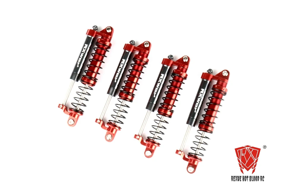 Metal pressão negativa Shock Absorber, duplo amortecedor, óleo ajustável L = 93mm, peças do carro, caminhão Crawler, SCX10, TRX-4, D90