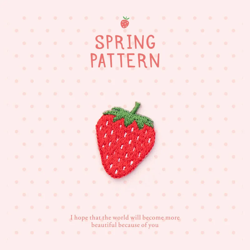 Strawberry Embroidery Patch Parches Ropa Termoadhesiv Bordados Para Ecusson Coudre Applique Pegatinas De Planchar Thermocollant