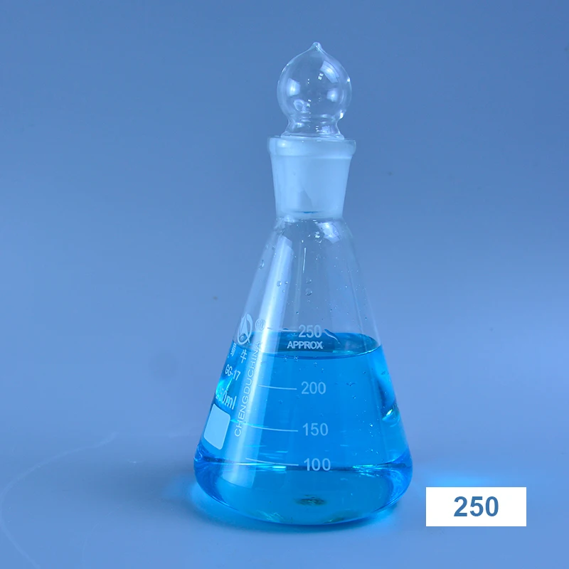 DXY 250ml Glass conical flask with cap Glass Erlenmeyer Flask glass for laboratory triangle flask Boro 3.3 glass