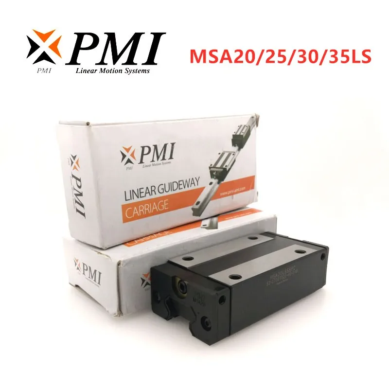 

Taiwan PMI MSA20LS MSA25LS MSA30LS MSA35LS -N linear guide slider carriage block bearing MSA20LSSSFCN for machine CNC router