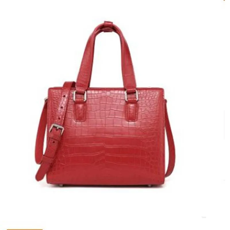 hongzhiyan new crocodile leather Female bag Pure color women Tote bags crocodile women handbag female