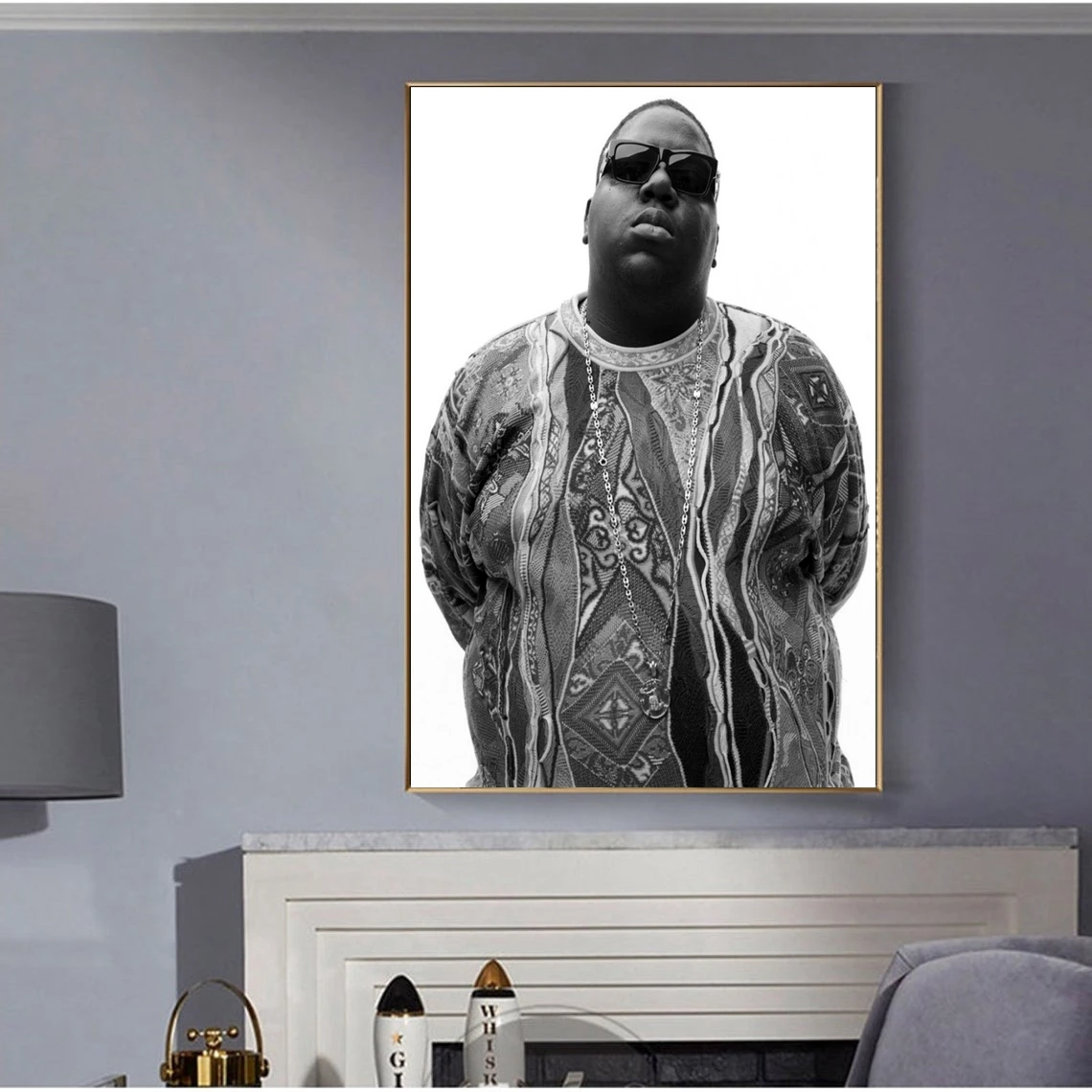 Notorious Biggie Smalls Sexy Underwater Model No Bra Boobs Women Feminist Print Poster, Retro Vintage Modern, Home Décor Wall Ar