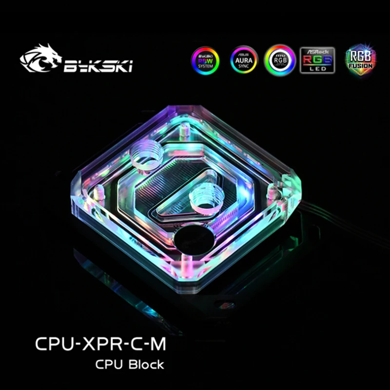 Bykski CPU Water Block Per INTEL LGA 1700 115X 2011 /AMD AM4 Ryzen 3/5/7/9 X470 X570, CPU di raffreddamento dell'acqua CPU-XPR-C-I / CPU-XPR-C-M
