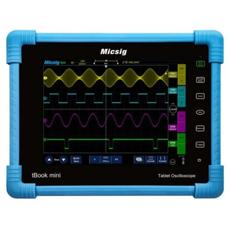 Micsig oscyloskop cyfrowy TO1104 100MHz 4CH 28Mpts przenośny oscyloskopy z pamięcią elektroniczną samochodowych ekran dotykowy ze specjalistami,