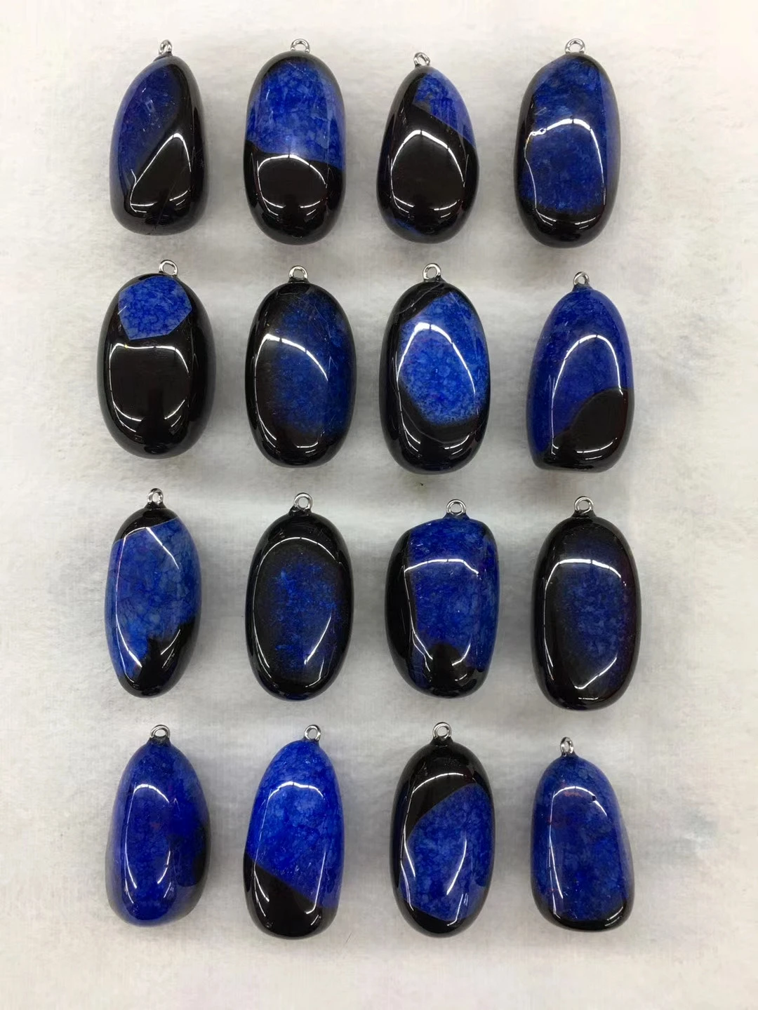 Wholesale 2pcs/pack Polished Multi Quartz Agate Carnelian Stone Beads Natural Gemstone Pendant for DIY Jewelry Necklace Making