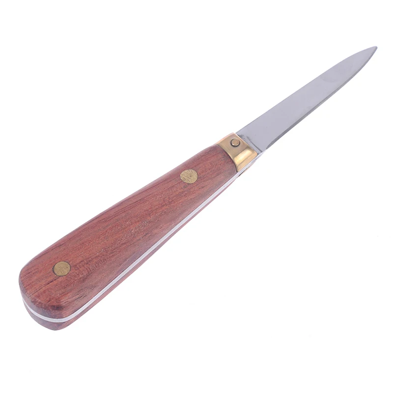 1pc Oyster Knife Kitchen Seafood Tool Rosewood Handle Stainless Steel Raw Shell Knife Shellfish Opener Tool Tea Knife