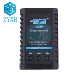 20W IMAX RC B3 Compact Charger 2S 3S Balance 7.4V 11.1V Lithium LiPo Battery Charging For RC Helicopter with US/EU Plug